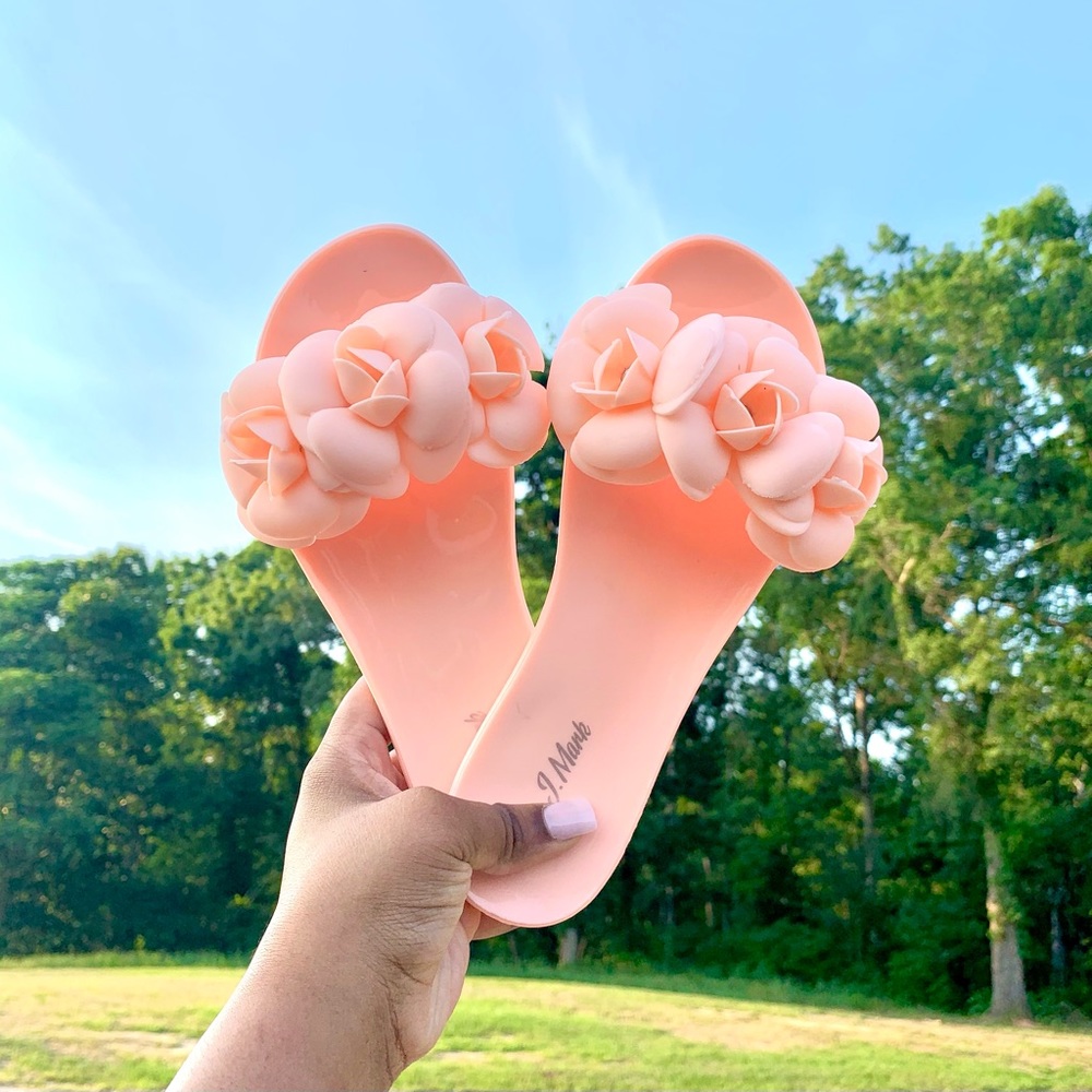 Blush Flower Sandal Slide